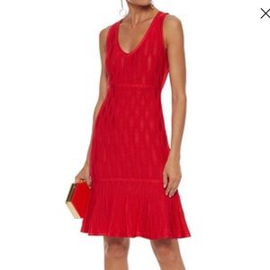 NWT HERVE LEGER RED BANDAGE DRESS SZ LG $1560